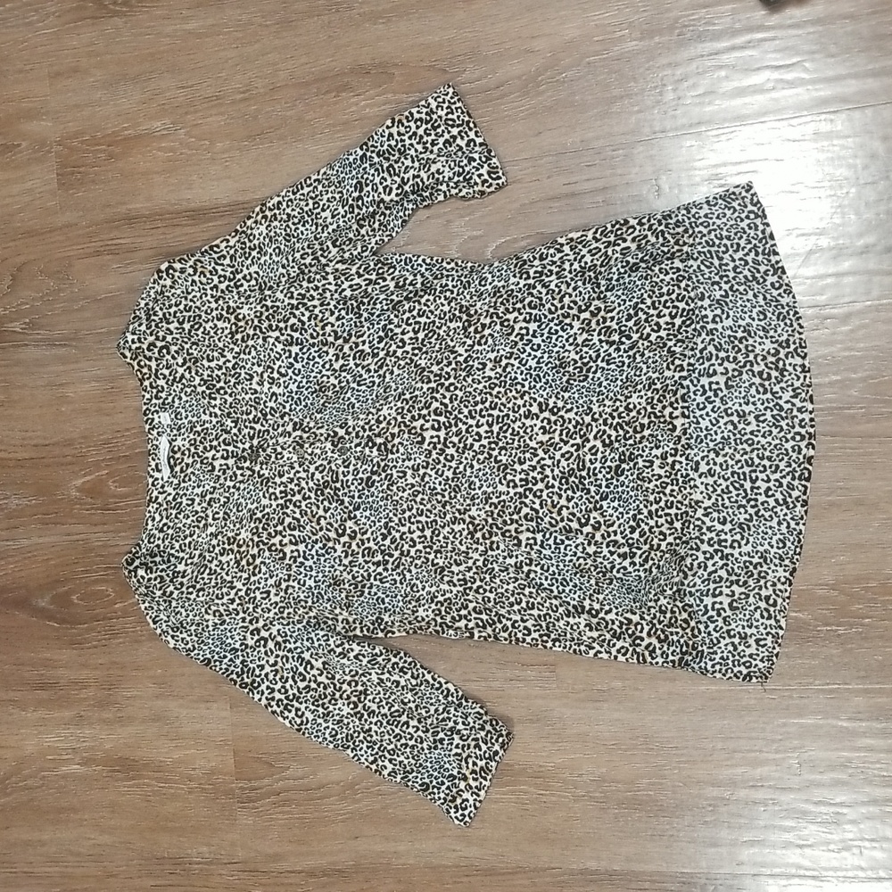 (S) Reitmans Leopard Print Lightweight Casual Weekend Classic Loose Relaxed